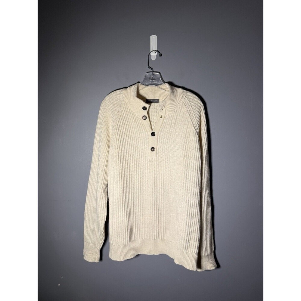 Hawico Cashmere 1/4 Button Sweater Size Large